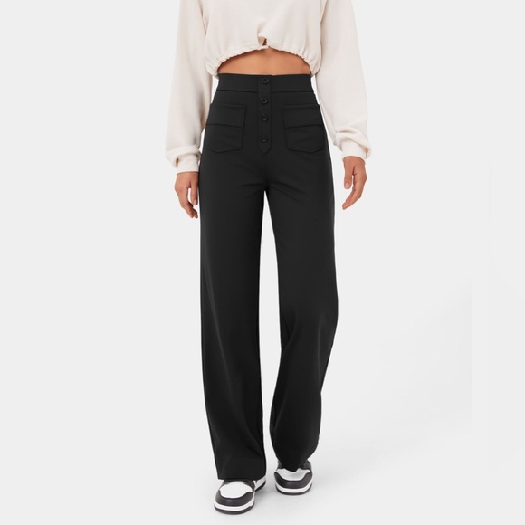Halara high waisted button pants - size M - 8/10 - Picture 1 of 8